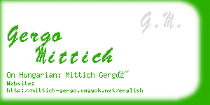 gergo mittich business card